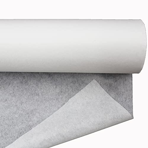 JPstraps - Bügelvlies Stoff Einlagestoff zum Aufbügeln, fliseline einseitig, nicht gewebt, für Basteln, Nähen, Heimwerken, Patchwork, Reparatur, Saum, Polsterung (Weiß, 500cm x 100cm)