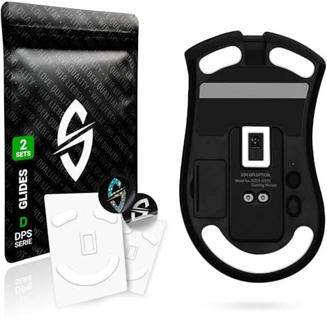 SensoryBoost DPS Glides (2er Set) für Razer DeathAdder V2 Pro - Ultra Schnell, Abgerundet, Niedrige Reibung, Hochwertig, Langlebig - Ersatz-Mausfüße, Skates - Gaming Maus Upgrade Zubehör