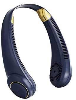 EBSBAG Ventilador de Cuello portátil, Ventilador Personal portátil Que Funciona con batería, Recargable, diseño de Auriculares, Ventilador sin Cuchilla Alimentado por USB, Verde, 5000 mAh