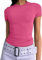 OYIGELZ Women's Basic T-Shirt Short Sleeve Crop Top Y2K Slim Fit Tops Casual Tee Shirts Streetwear(Pink #1,M)