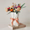 Weiß Vase für Blumen 24cm, Blumenvase Modern für Blumenstrauß, Keramik Weiß Große Vase für Tischdeko, Skandinavische Deko