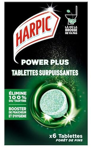 HARPIC Tablettes Power Plus Fraicheur Active - Etui de 6