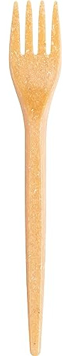 Heku - 10 Mehrweg-Holzfasergabeln natur, länge: 16,5 cm