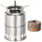 YVYKFZD Estufa de Leña para Exteriores, Cocina de Leña Desmontable, Estufa Leña Caliente portátil con Bolsa de Transporte, para Acampar, Senderismo, Picnic, Barbacoa, mochilero (Size : 20.5x13.5cm b