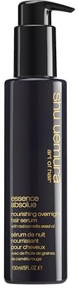 Shu Uemura, Essence Absolue, Overnight Serum, Bändigendes Haaröl, Für trockenes und strapaziertes Haar, Mit Kamilienöl, Spendet Geschmeidigkeit und Glanz, Anti-Frizz, 150 ml