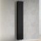 300 x 1600 mm Modern Vertical Column Designer Radiator Oval Double Panel Radiator Heater (Black)