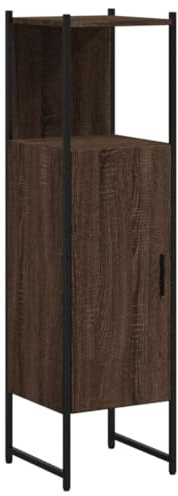 vidaXL Badschrank Braun Eichen-Optik 33x33x120,5 cm Holzwerkstoff