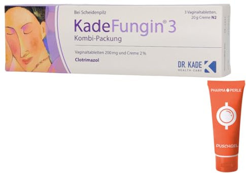 KadeFungin 3 bei Scheidenpilz Kombi-Packung Vaginalpilz 3 Tage Therapie Clotrimazol I Sparset mit Pharma Perle Duschgel (1 Kombipackung)