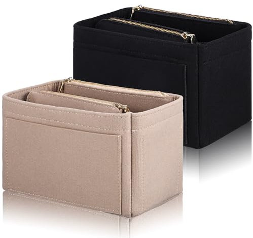 VALICLUD 2 Stück Geldbörsen-Organizer-Einsatz Für Handtaschen – Filz-Taschen-Organizer-Einsatz Taschen-Organizer-Einsatz Für Tragetasche Handtaschen-Organizer Mit Metall-Reißverschluss