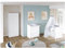 Baby Delux Babyzimmer Kinderzimmer Komplett Set Babybett Kinderbett weiß 70x140 Wickelkommode Kleiderschrank Matratze Bettwäsche Set Komplettzimmer (Princess)