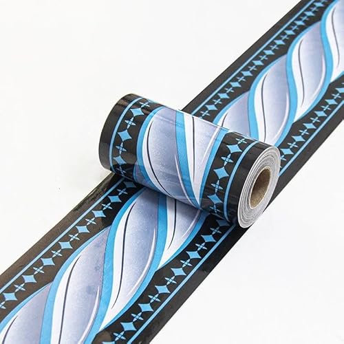 Dostear BordüRe Selbstklebend Kinderzimmer Tapeten Wohnzimmer Wanddeko Badezimmer 3d Fliesenaufkleber Wandleisten blauer Punkt 10cm X 1000cm