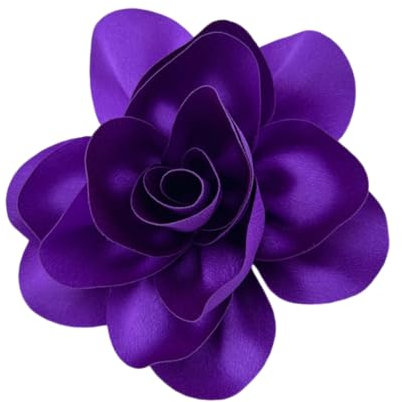 Kabelife Damen Seide Blume Brosche, Blume Ansteckblume, Blume Haarspange, Haarclip Blume, Rosen Haarnadeln Haarblume Haarblüte Haarschmuck 14CM(Lila)