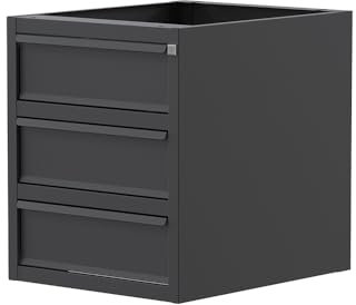 SOGI X3N_A-02 Schubladenbox mit 3 Schubladen für Werkbank, Anthrazit