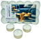 HABO-TECH 30er Gold-Set Teelichter, goldene Aluminium Hülle, 4 Std Brenndauer