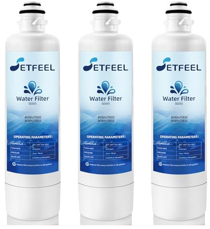 SETFEEL 11032531 Water Filter Replacement for Bosch Ultra Clarity Pro BORPLFTR50 BORPLFTR55 12033030, UltraClarity Pro Water Filter Fit Thermador B36CD50SNS B36CT80SNS Ra450022, Replfltr55, 3 Pack