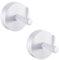 QNIIAED 2 Pack Towel Hooks for Bathrooms,Stainless Steel Door Hook Screw in for Coat Robe(White)