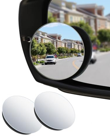 KGDUYC 1 Paio Specchietti per Angolo Morto 360 Grandangolare Regolabile Punto Cieco Specchio Angolo Cieco Regolabile Auto Specchio Laterale Auto Laterale Specchio Convesso Retrovisore Angolo Cieco