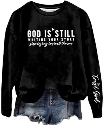 Jumpers for Women UK, Women Casual Cute Cat Graphic Printed Long Sleeve Loose Sweatshirts Pullover Sweatshirts Blouse Shirt Y2K Graphic Print Sweaters Boy Friend Style Tops