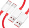 2 Pack | Repuesto Cargador 65W y 80W con Cable de Carga USB a USB-C para OnePlus 12 Open 11 10 8 7T Pro 7 6T 5T | Para Carga Warp y SuperVOOC | 2 Metros | Sincronización de Datos y Carga Rápida