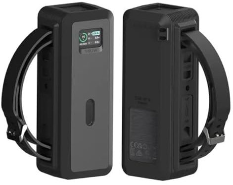 Custodia protettiva in silicone per Anker 737 Power Bank (PowerCore 24K), foro dado da 1/4, custodia in silicone morbida riservata per carte TF/SM con manico portatile, antipolvere, resistente alle