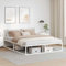 Iiaky 4017426 Bed Frame without Mattress White 160x200 cm Metal Metal Double Bed Bed Frame, Under Bed Storage Space, for Adults/Teenagers, Easy Assembly