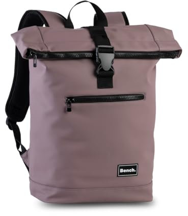 Ragusa-Trade Bench Hydro Rolltop Rucksack Damen & Herren, Daypack, Backpack, 47/56 x 38 x 13 cm, 20 L Volumen, malve