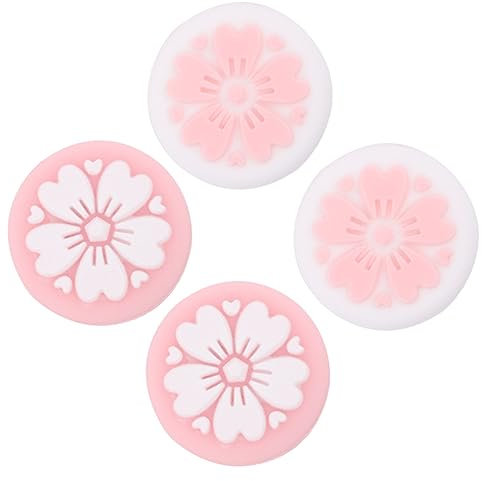 Gadpiparty Joystick - Tappi di protezione per fiori di ciliegio, design con impugnatura per pollice, colore rosa