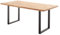 Esstisch - 180 x 90 cm - Braun - Schwarz - Zerreiche massiv - Metallgestell