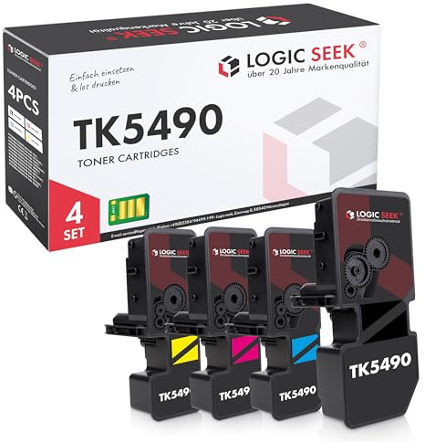 Logic-Seek TK5490 Toner kompatibel für Kyocera ECOSYS MA2101cwfx MA2101cfx PA2101cx PA2101cwx MA2101cfx Plus MA2101cwfx Plus PA2101cwx Plus PA2101cx Plus (4er Pack) 1 x Black-Cyan-Magenta-Yellow
