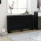 WSJHUHK Casa & Giardino,Accessori Elettrodomestici,Accessori Radiatore Riscaldamento,Copertura del radiatore Nero 152x19x81.5 cm MDF