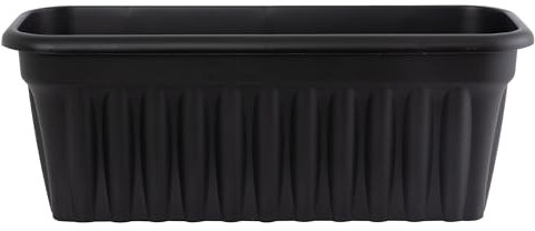 Muddy Hands 80cm Extra Long Black Trough Plant Pot Large Plastic Planter Outdoor Garden Vegetable Herb Flower Box