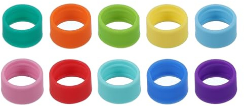 PATIKIL 10 Pièces Anneaux en Caoutchouc pour Antennes De Radio Multicolore | Bidirectionnelle Bandes Colorées, Couverture De Protection D'Antenne Pour Talkie-Walkie Portable XIR