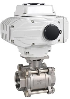 NPT 3/4'' Kugelhahn mit motorisiertem Gewinde, Edelstahl, voller Anschluss, 2-Wege-Elektrokugelhahn, Ein-Aus-Typ