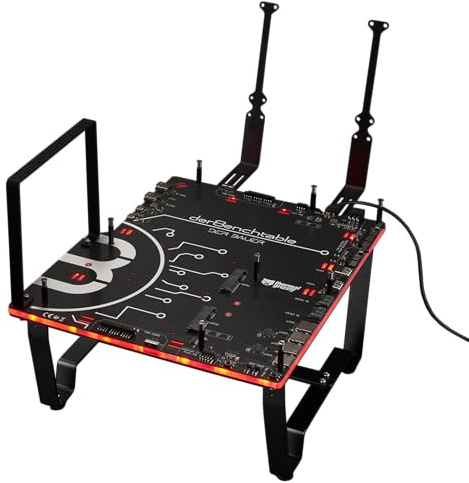 Thermal Grizzly der8enchtable Benchtable mit aktivem PCB | Aktives PCB, 3 plus 1 fan zones, usb sata microsd, radiator netzteil mounts, a rgb, luftkühler aio, hardware testbench
