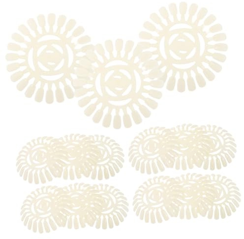 WRITWAA 20 Pièces Carte De Couleur Des Ongles Nuancier Des Ongles Planche D'échantillons D'ongles Appuyez L'affichage Présentoir D'échantillons Beige Plastique