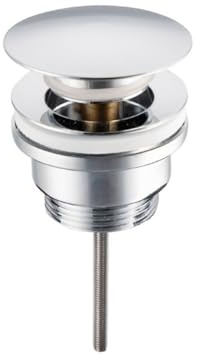 Wodsty Ablaufabdeckung für Waschbecken und Bidet, Edelstahl, verchromt, mit Klick-Klack-Druckverschluss, 66 mm