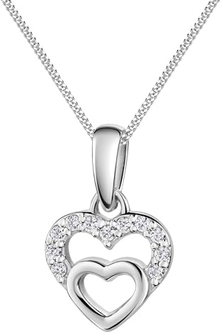 Zeeme for Kids Kinder Anhänger mit Kette 925/- Sterling Silber 36+2cm Glänzend Zirkonia weiß 500245647