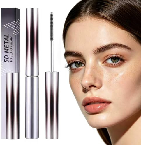 Iron Wand Mascara, New Metal Curl Waterproof Mascara | Eyelash Primer Waterproof Long Curling, Brushless Mascaras for Natural and Non-smudged Eyelash,Black