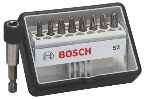 Bosch Zubehör 2607002561 8+1tlg. Robust Line Schrauberbit-Set S Extra-Hart 25 mm, 8+1tlg.