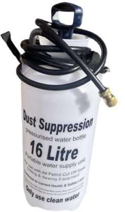 16L Dust Suppression Water Bottle with Brass Water Stop Connector for Petrol Cut Off Saws