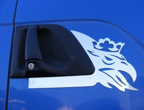 24/7Auto 2 x Türverkleidung aus poliertem Edelstahl für Scania R/G/P Serie Truck