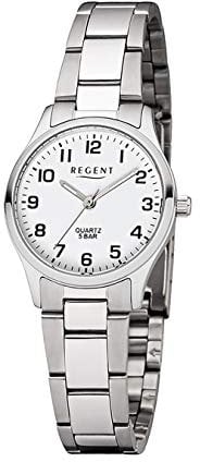 Regent Damen Analog Quarz Uhr mit Edelstahl Armband 12221021