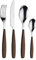 Pintinox Riva Set 16 Posate effetto legno, per 4 persone, adatte all'uso in lavastoviglie, Acciaio Nichel Free, Manici Colore: Mogano