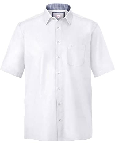 Jan Vanderstorm Herren Hemd Meino Weiß, 5XL (XXXXXL) - 51/52