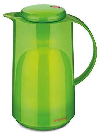 ROTPUNKT Isolierkanne 300 Marla 1,0 l | Zweifunktions-Drehverschluss | BPA Frei- gesundes Trinken | Made in Germany | Warm + Kalthaltung | Glaseinsatz | Glossy Absinth