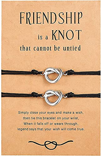 Wilacia Freundschaftsarmband Schwester BFF Armbänder for 2 Bester Freund Matching Wish String Armbänder Freundschafts Geburtstagsgeschenk für Frauen Mädchen