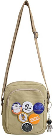 Petit sac à main en cuir vegan pour femme et fille, cadeau pour elle, Style 3 : kaki, Small