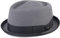 LIERYS Fedora Pork Pie aus Wollfilz Damen/Herren - Porkpie Hut Wasserabweisend & Knautschbar - Filzhut Sommer/Winter - Herrenhut grau XL (60-61 cm)