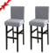 Jaotto Stuhlhussen 2er Set, Stretch Barhockerbezüge Abnehmbarer Waschbarer, Stühle Schutz Dekoration, Stuhlbezug Barhocker Stuhlbezüge für Pub Counter Bar Café(Rauchgrau,2 Stück)