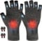 AovYoo 2 Pairs Fingerless Arthritis Compression Gloves Raynauds Gloves Rheumatoid Osteoarthritis Wrist Supports -Hand Pain Relief (M, Grey)